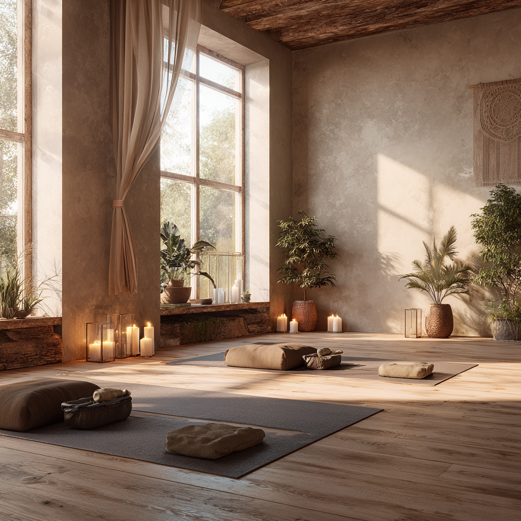 Жінка медитує на природі